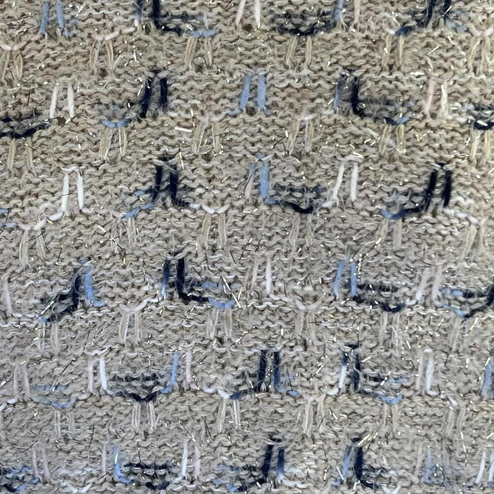 NWT Womens Maurices Sweater Size Beige Feathered MED Blue Accents - Picture 3 of 9